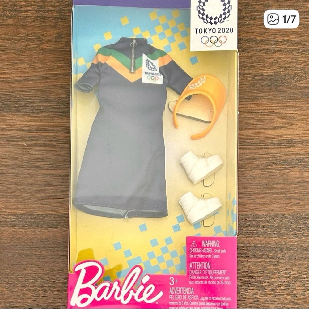 Barbie Tokyo 2020 Olympic Outfit Skater Dress Mattel NIB